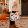 Trick or Treat Bag Halloween Candy Bucket for Kids, Non-Woven Tote Festive Carrier Basket, Pumpkin Ghost Snack Holder with Handle Party Favors Bat