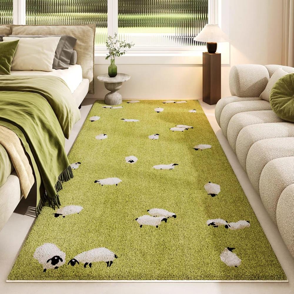 Cute Lamb Bedspread, For Living Room, Hallway, Children's Room, Bedroom-Anti-Slip, Soft And Comfortable Home Decor