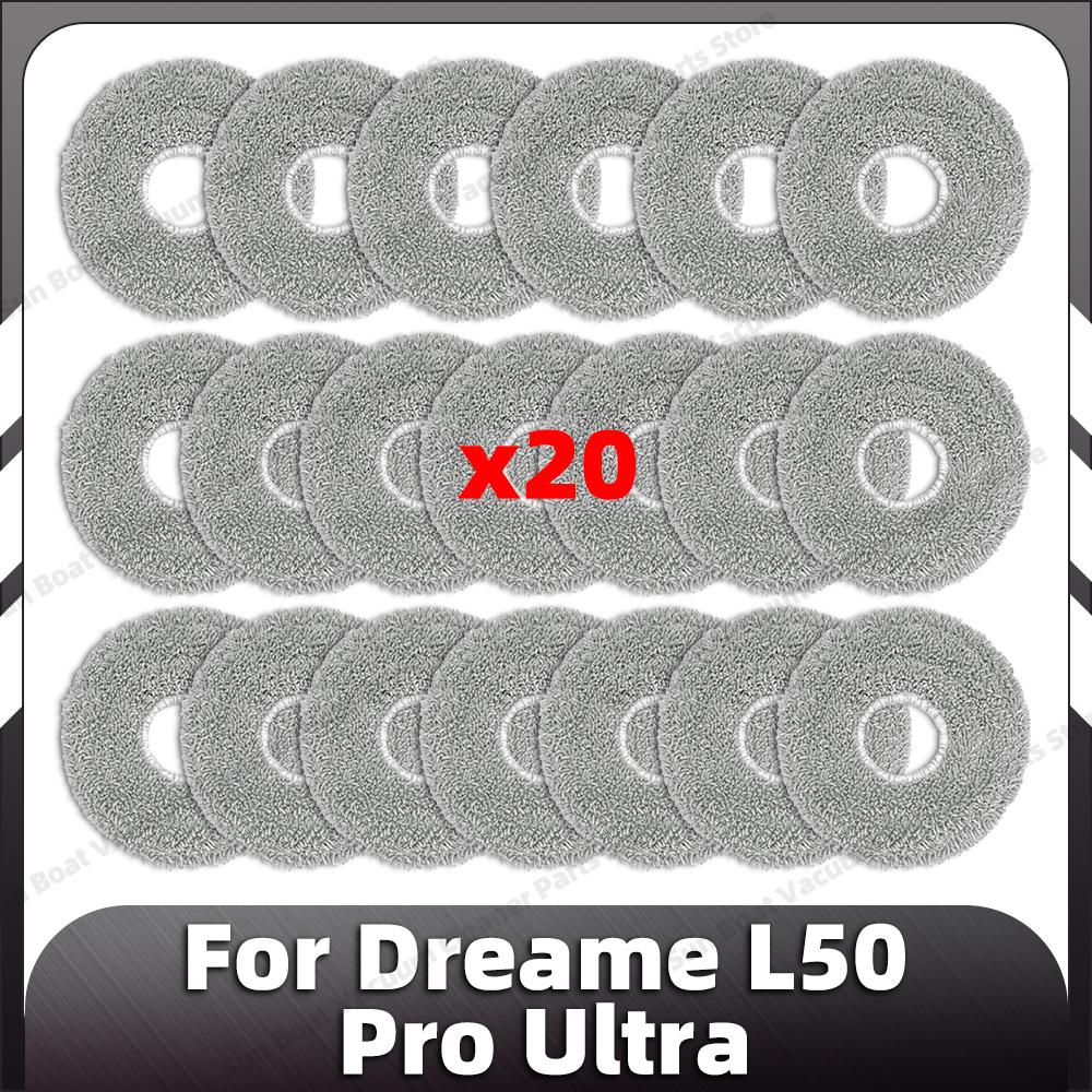 Compatible for Dreame L50 Pro Ultra Replacement Main Side Brush HEPA Filter Mop Pads Dust Bag Spare Parts Accessories