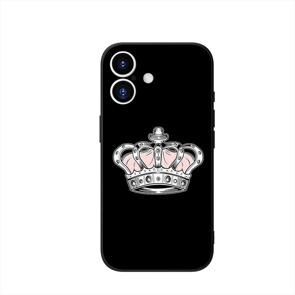 Cover for Samsung Galaxy A55 A54 A25 A36 A17 A26 A35 A33 A34 A14 A37 S8 S9 S20 S21 FE S10 Plus Case Crown King Queen golden