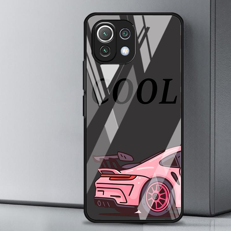 

Cool Car Case for Xiaomi mi 14 13 10 Pro 12T 11T 10T 12 11 Lite Note 10 12X Glass Phone Cover Xiaomi Mi 11
