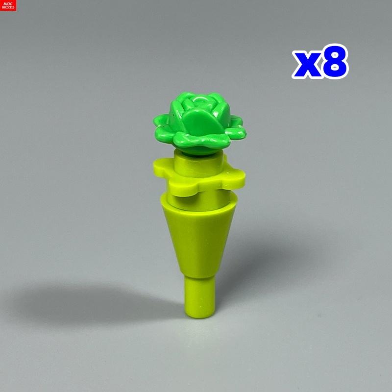 

Non-Toxic Moc Bricks Holding Rose In Hand 4Cm Figure Red Yellow Pink Rose Flower Single Flower Buildings Blocks Accesories Chilren S Toys