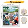 Disney oil painting painting art Mickey Mouse and friends garden landscape handmade diy painting home decoration gift