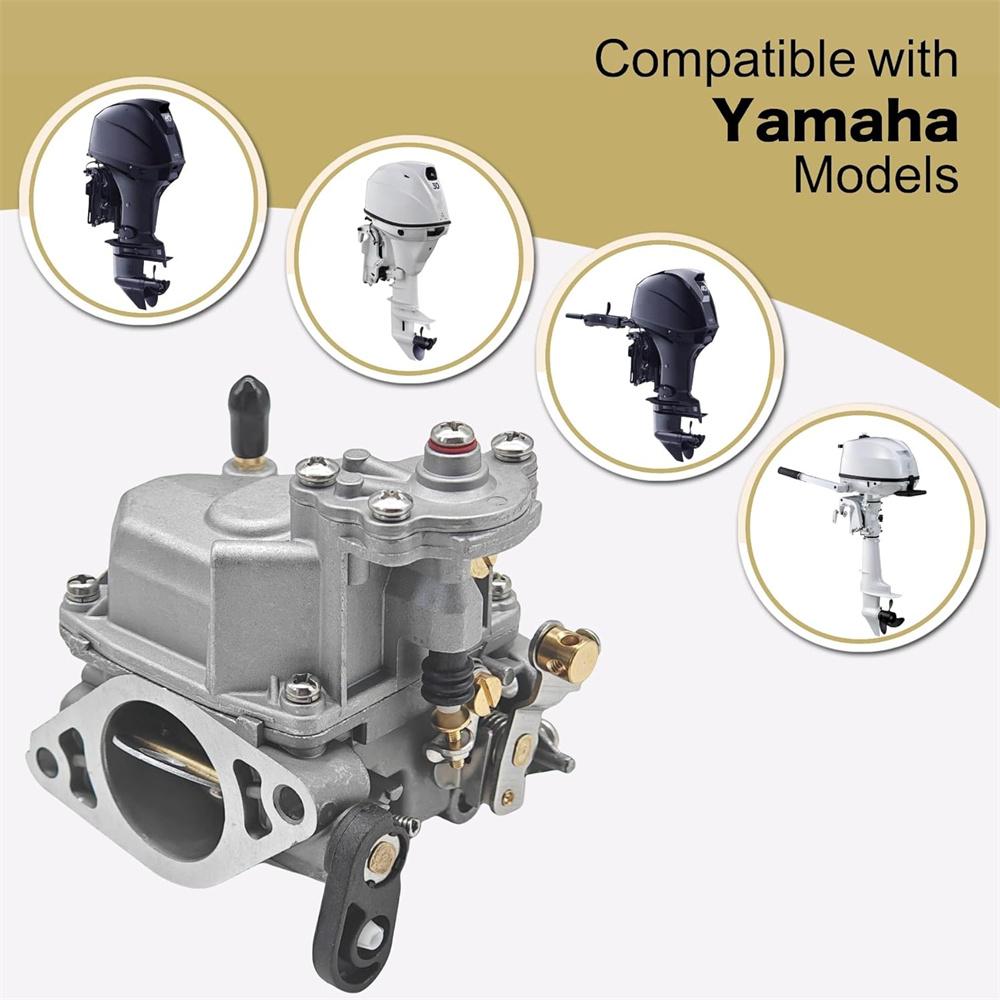 Boat Carburetor 66M-14301-11-00 Fit for Yamaha 15hp Outboard Engine 4 Stroke