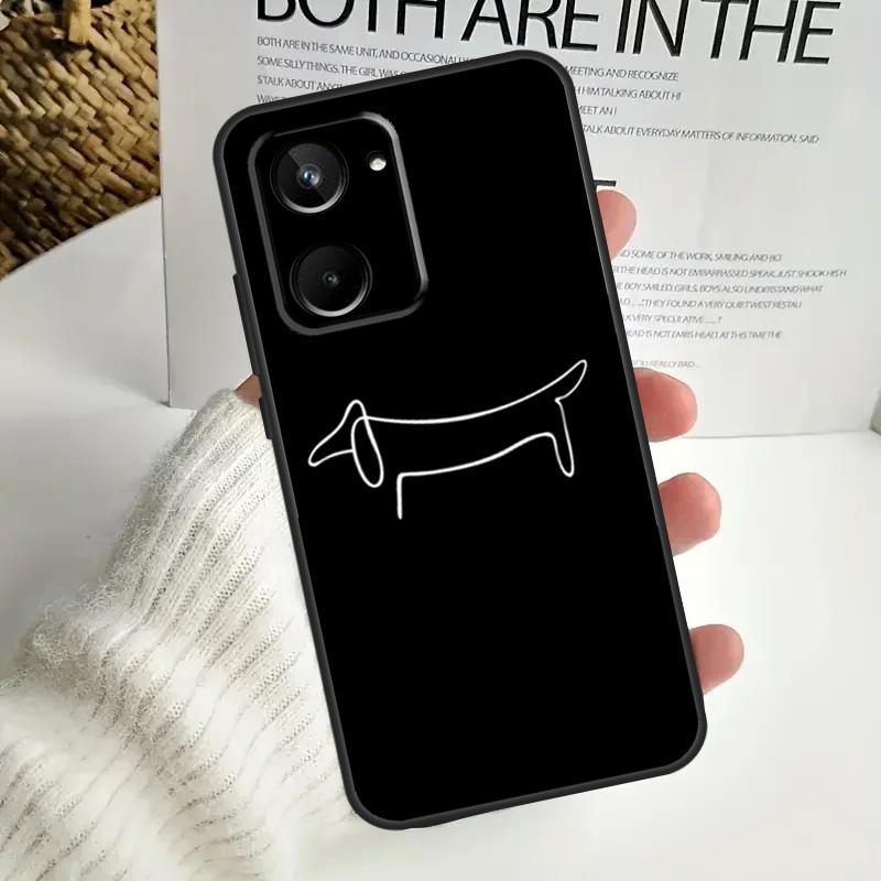 Sausage Dog Dachshund Quotes Case For Realme 9 10 11 12 Pro Plus GT5 GT Neo5 C21Y C25s C30 C31 C33 C35 C51 C53 C55 C67