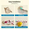 No Drill Suction Cup Row Hooks Rotatable Wall Hanging Rack Cute Decorative Hook Heavy Duty For Bathroom Bedroom Door Organizer