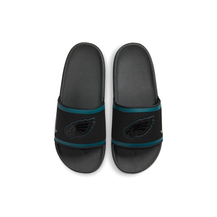 Nike NFL x OffCourt Slide Philadelphia Eagles 2022 Men Sneakers Black Sport-Teal White DD0523-001