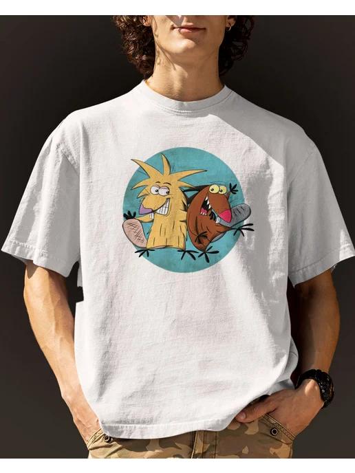 Summer Angry Beavers print T-shirt XL