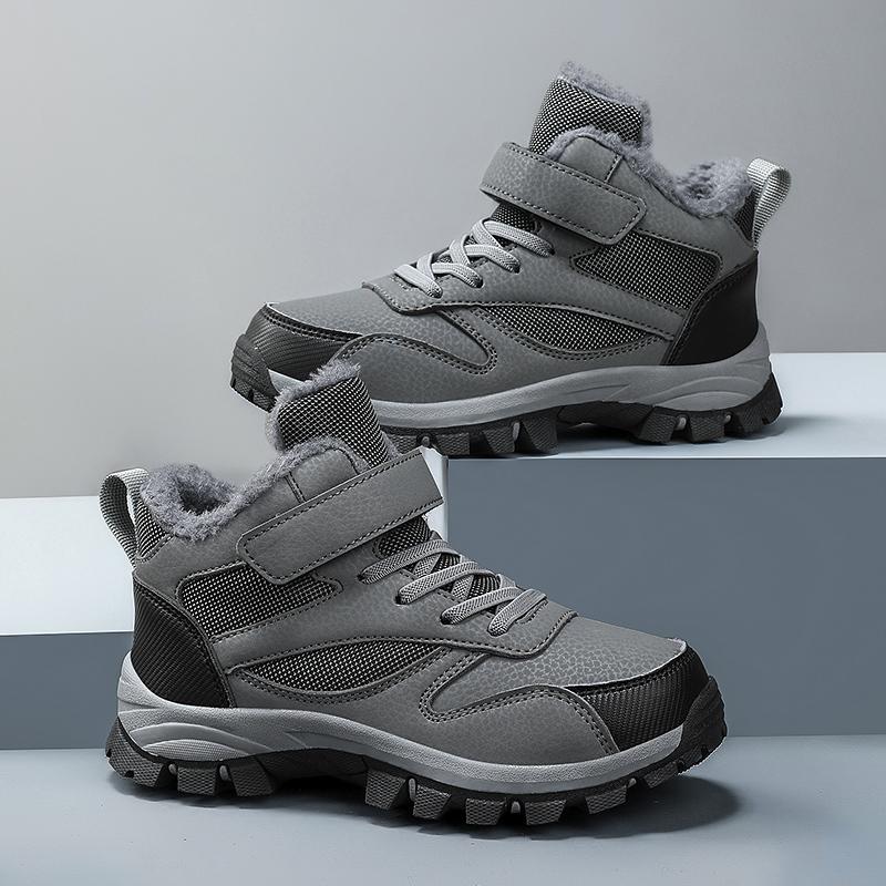 Zimní chlapecké plus sametové teplé venkovní turistické boty bavlněné boty turistické bavlněné boty sněhule