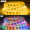 5V Solar-LED-Lichtleiste Hohe Dichte Wasserdicht Flexibles Bandlicht Bunt Warmweiß 320 LEDs/m 3m 5m 10m 20m Gartendekoration