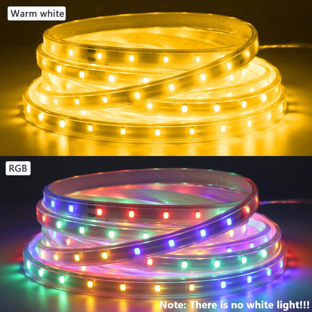 5V Solar-LED-Lichtleiste Hohe Dichte Wasserdicht Flexibles Bandlicht Bunt Warmweiß 320 LEDs/m 3m 5m 10m 20m Gartendekoration