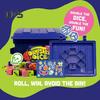 Dumpster Dice Board Game 4-Player Interactive Fast-Paced Family Dice Game Travel Parties Game Night Dice Game with Dumpster 80 Dice Graffiti Stickers