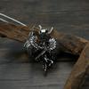OPK Guardian Angel Pendant Stainless Steel Vintage Wings Necklace
