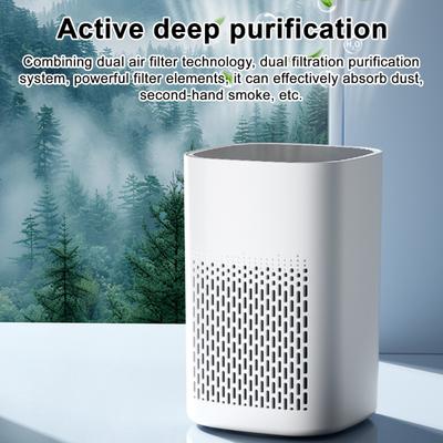 USB Stolný čistička vzduchu s H13 HEPA filtrom Odstraňuje zápach dymu Prach pre Domácu Kanceláriu 360 stupňová ventilácia & Box na aromaterapiu