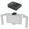 Lightweight Aluminum Alloy Cheese Plate Mount Board for On-Camera Monitors Cage with Expandable 1/4-20 Threaded Holes