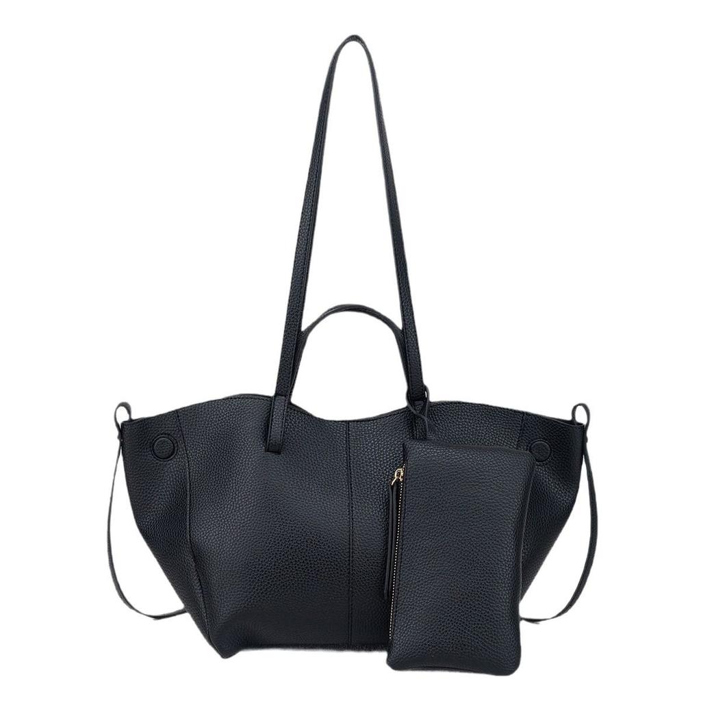 Fashion Commuter Large Capacity Shoulder Bag Lychee Pattern Niche Handbag Trendy Tote Bag Luxury Wholesale Bag