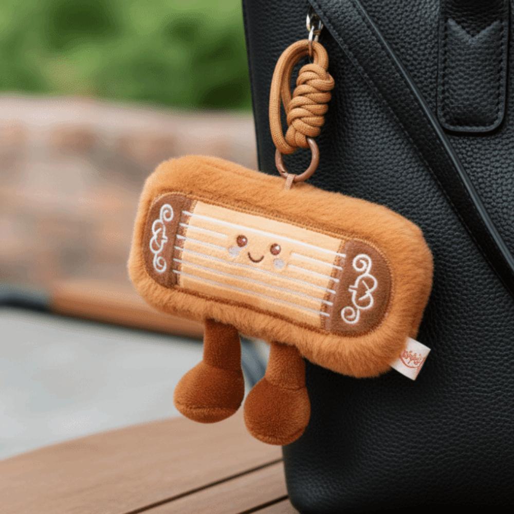 Simulated Chinese Zither Doll Pendant Kawaii Guzheng Plush Pendant Kids Gifts