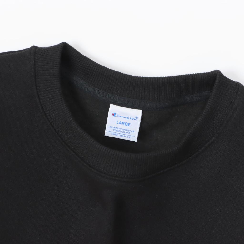 Champion COTTON USA LooseFit Long Sleeve Crew Neck Sweatshirt with Action Size One-Point Logo, Style, C3-Y034-090-XL