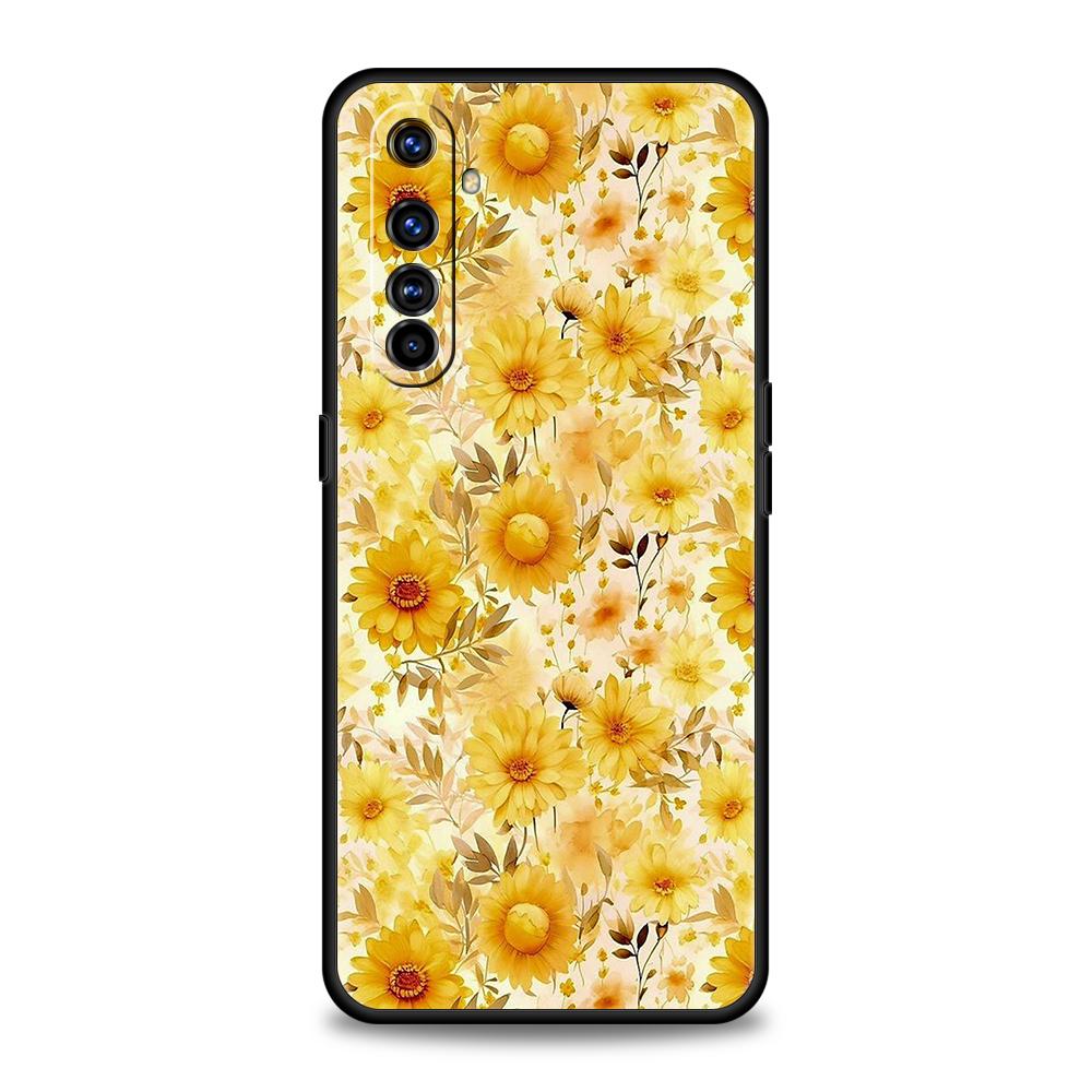 

Phone Case For Oppo A17 A31 A54 A57 A78 A79 A80 A98 Find X5 X6 Reno 7 8 10 11 12 13 F Pro 5G Soft TPU Cover Sunflower Pattern Reno10