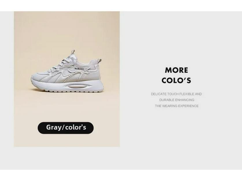 Women's 2024 Breathable Mesh Platform Sneakers - Trendy Casual All-Match Sports Shoes