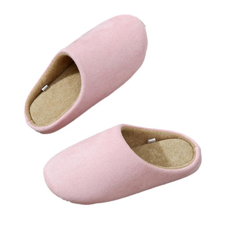 Spring and Autumn silent slippers women's office soft bottom indoor simple breathable home couple wooden floor silent four seasons men