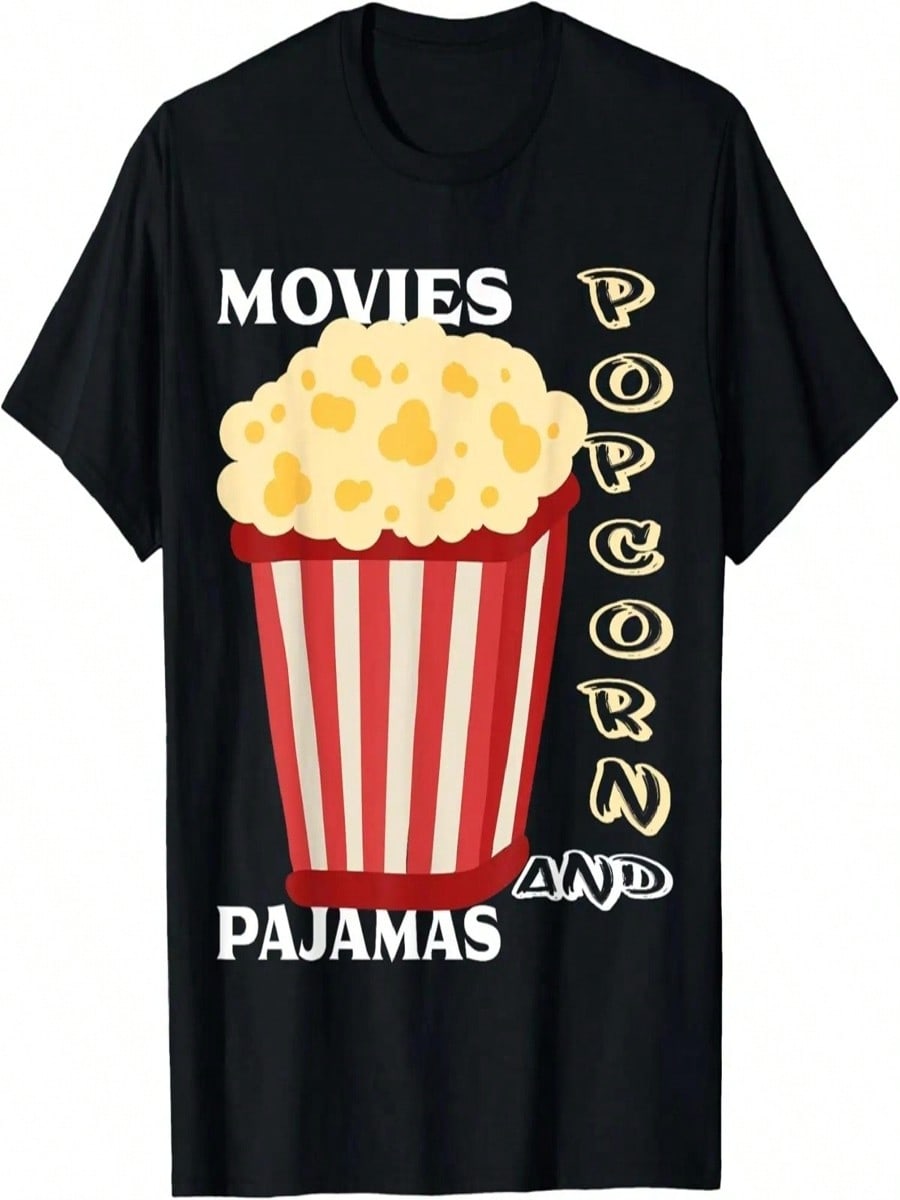 Pajamas Movies Snack Popcorn T-Shirt S разноцветный