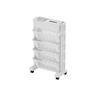 5/6 Layers Bookshelf On Wheels Large Capacity Book Storage Rack Movable Book Shelf  Student Use