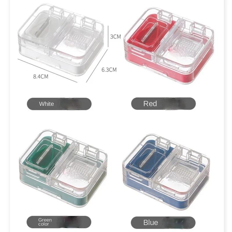 1pcs 4 In 1 Portable Pill Box Powder Tablet Grinder Powder Pill Cutter Medicine Splitter Box Multifunctional Pill Cutter Divider