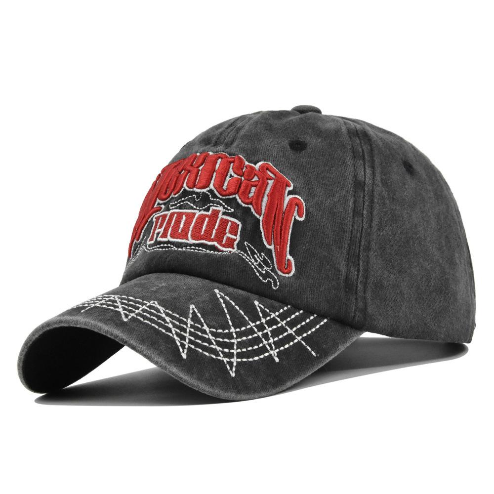

Hat Duck Tongue Vintage Patch 3d Embroidered Baseball Hat Sun Visor Hat Cotton чорний