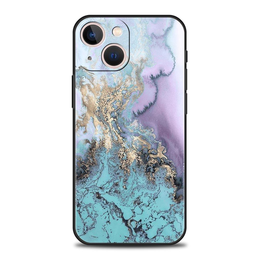 Vintage Marble Phone Case Cover for iPhone 17 16 15 14 13 12 11 Pro Max 17 Air Plus Shockproof Soft TPU Shell Fundas Capas Bags
