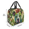 Pitbull Stekelige Portretten Geïsoleerde Lunchtas voor Vrouwen Kinderen Draagbare Voedseldozen Thermische Lunchbox Tote