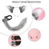 Lovely Plush Tail Animal Tail Foxes Ears Headband Wolf Tail Adjustable Belt for Halloween Christmas Carnivals Party