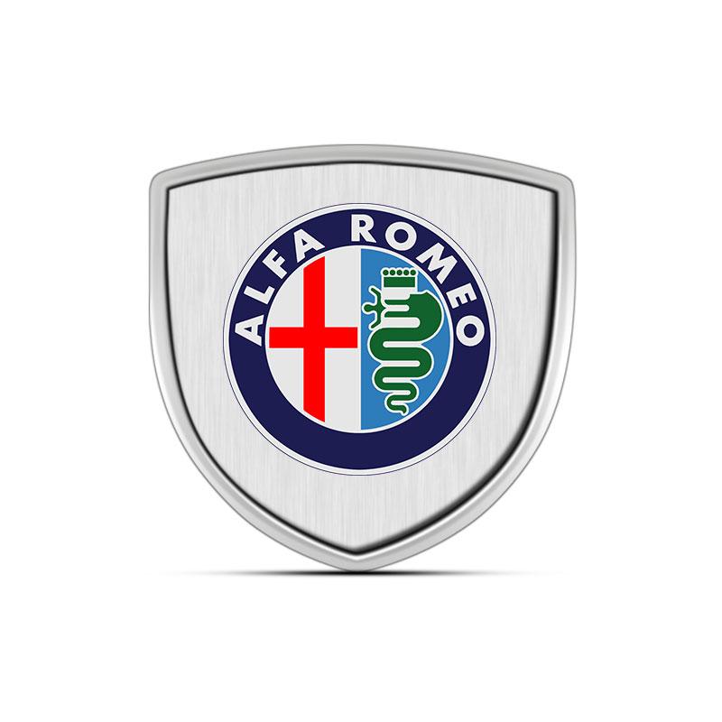 1Pcs 3D Metal Auto Door Shield Emblem Car Body Badge Sticker Styling For Alfa Romeo 147 159 Giulietta Giulia Mito Spider Alpha Nheadrest
