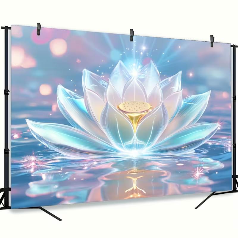 2D Magical Lotus Flower Backdrop for Home & Studio Photography