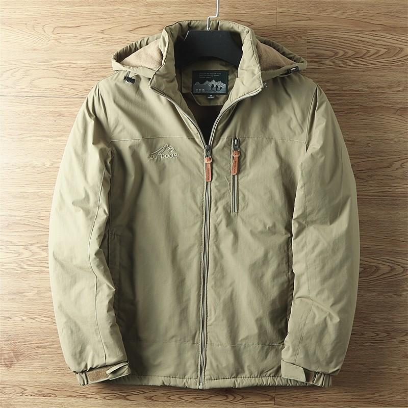 New Men's Outdoor Leisure Plus Velvet Thickened Workwear Jacket Windproof Waterproof Outdoor Mountaineering Suit