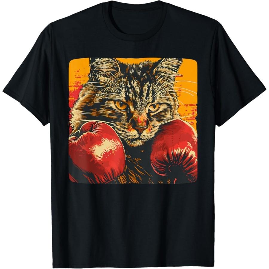 

iFreya Cool Boxing cat for Boxing Gloves and Cats Lovers Men Women T-Shirt XXXXXL різнокольоровий