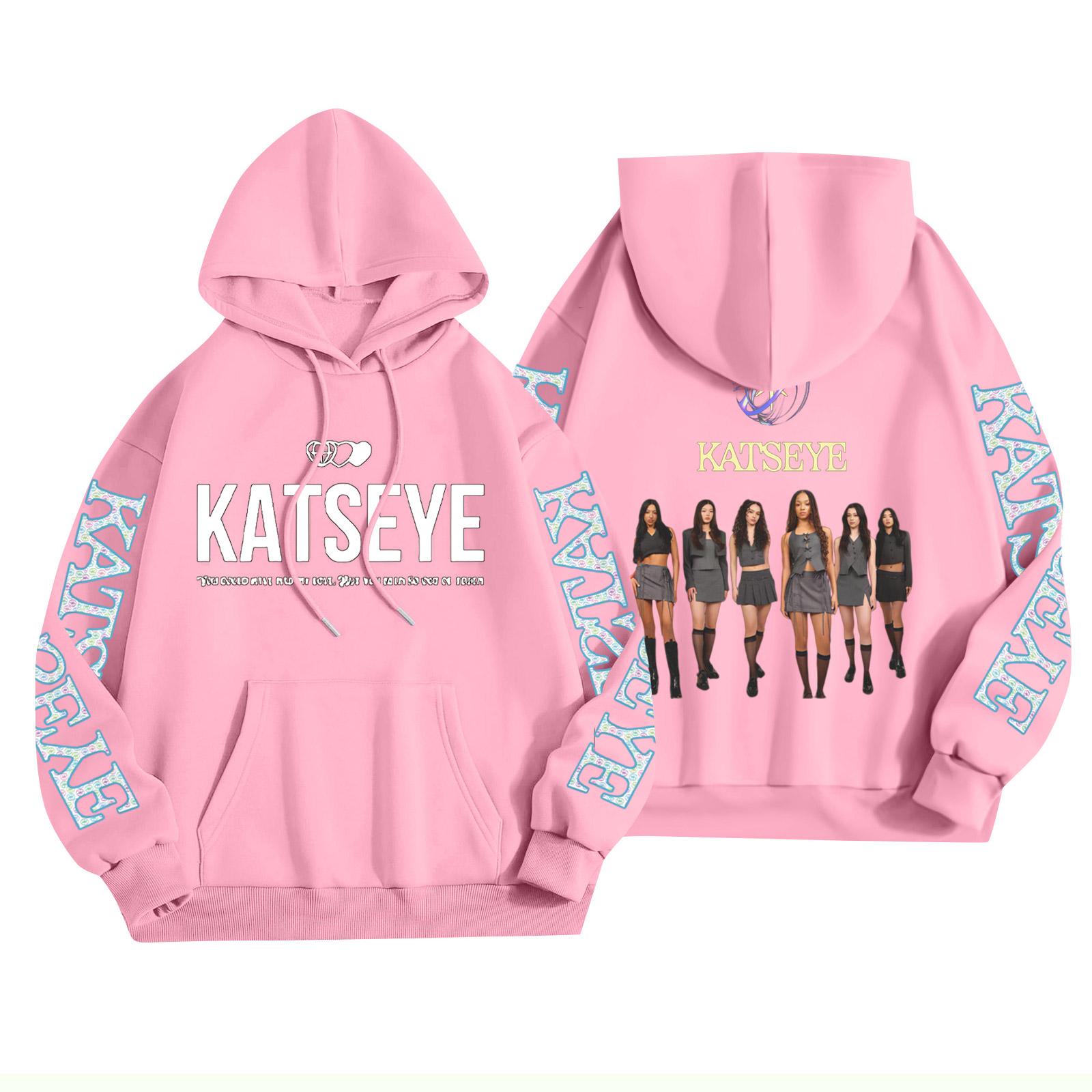 

Унисекс Модный Легкий Пуловер с Длинным Рукавом и Карманами Толстовка с Принтом XL розовый