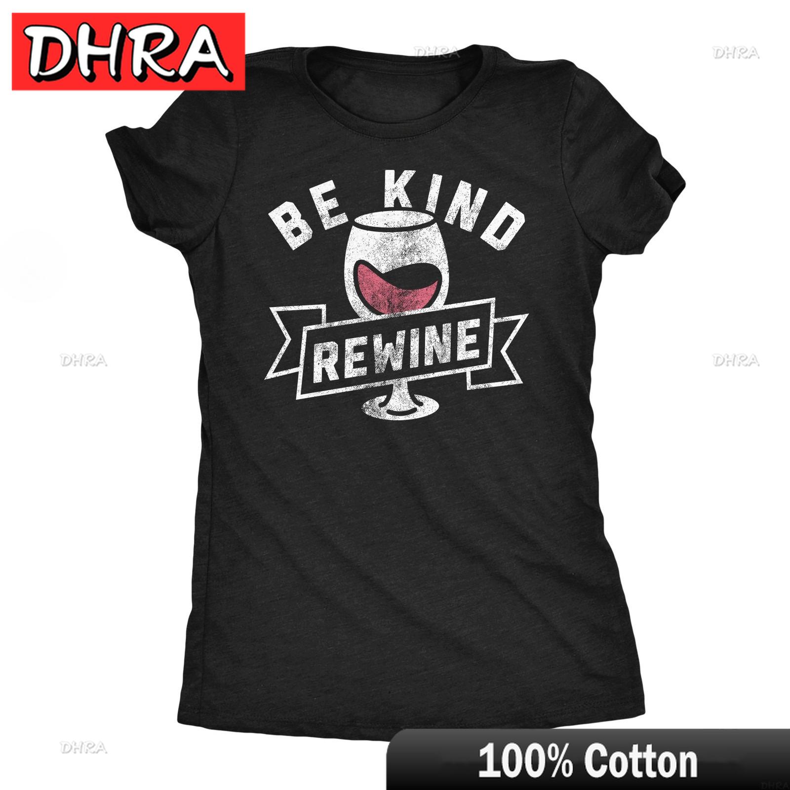 

Womens Funny T Shirts Be Kind Rewine Sarcastic Drinking Lovers Graphic Tee for Gift for Friends Graphic Comfy Funny T Shirts S