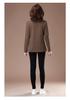 Women's Plush Striped High-Neck Base Layer Top - Long Sleeve, Plus Size, for Autumn/Winter, Middle-Aged Mom, Thick Velvet Inner Layer.