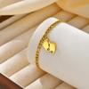 Golden Children's Figaro Footprint Anklet – Engravable Euro-American Style Ornament