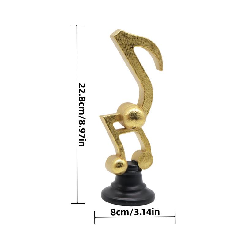 Musical Note Statue Desktop Resin Note Figurines Decor Modern Simple Design Sculpture Decoration for TV Cabinet Living Room Stud