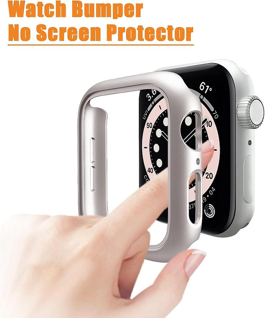 Hülle Für Apple Watch Case 6 se 5 3 44mm 40mm 42mm 38mm Zubehör PC Displayschutz Stoßfänger iWatch Serie 7 8 41mm 45mm Hülle