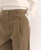 MUSINSA STANDARD WOMAN 11W Corduroy Deep Tuck Wide Pants [Sand Beige]