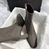 Super Temperament, New High-heeled Thin Elastic Simple Short Boots for Women