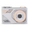 Digital Camera 1080P HD 48MP 8X Zoom Front Rear 2 Lens Portable Small Auto Focus for Students White