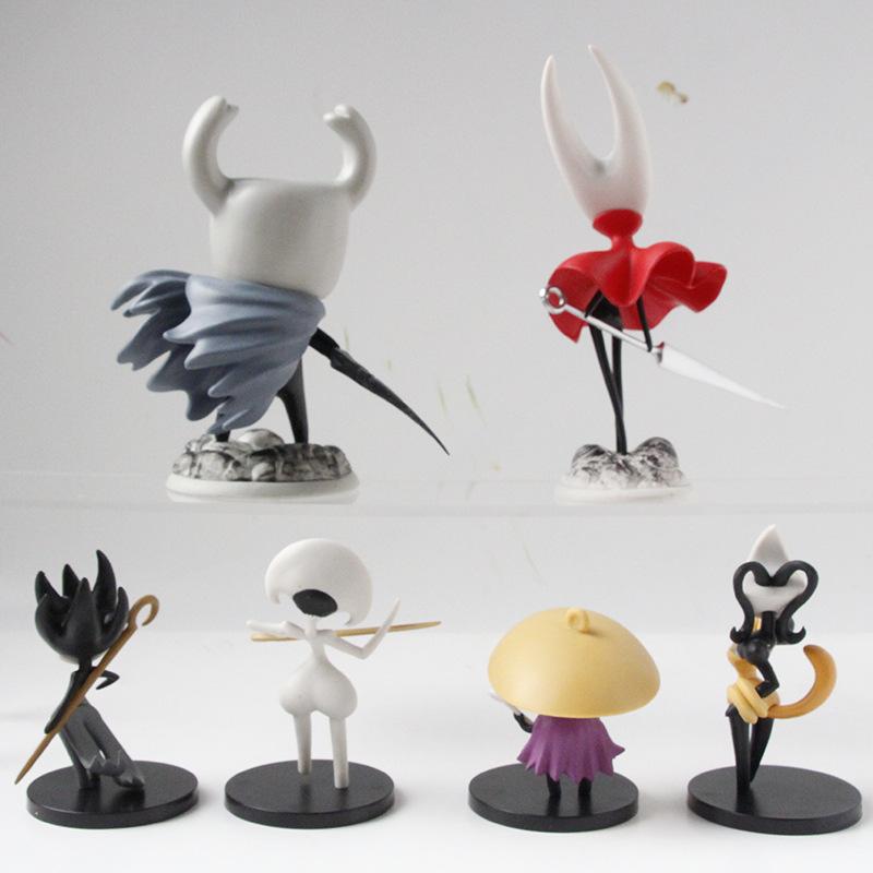 6pcs/Set Game Hollow Knight Silk Song Action Figure Toy Collectible PVC Model Doll Fans Christmas Gift