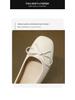 Women's Soft Leather Bowknot Ballet Flats – Comfortable, Lightweight, Four Seasons, with Small Square Toe and Soft Sole.