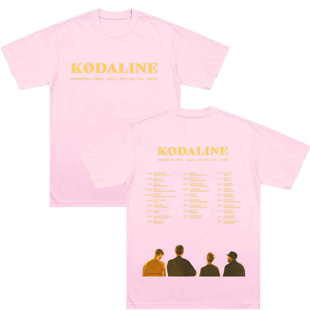 Kodaline Band Farewell Tour 2026 Tshirts Summer Fashion Pure Cotton Tees Women Unisex Comfortable Breathable Clothing Short Sleeve