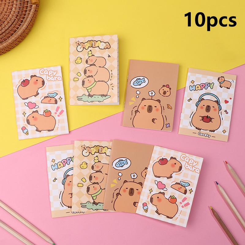 20 Pcs Kawaii Mini Capybara Notebook Mixed Cute Pocket Notebook Journals Diary Planning Memo Notepad Fun Cartoon Stationery Gift
