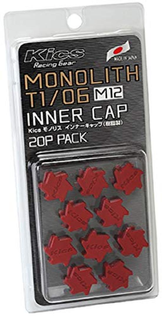 Kics MONOLITH Внутренний 20P CMF1R KYO-EI (Кёэй Сангё) Колпачок, Смола, M12, Красный,